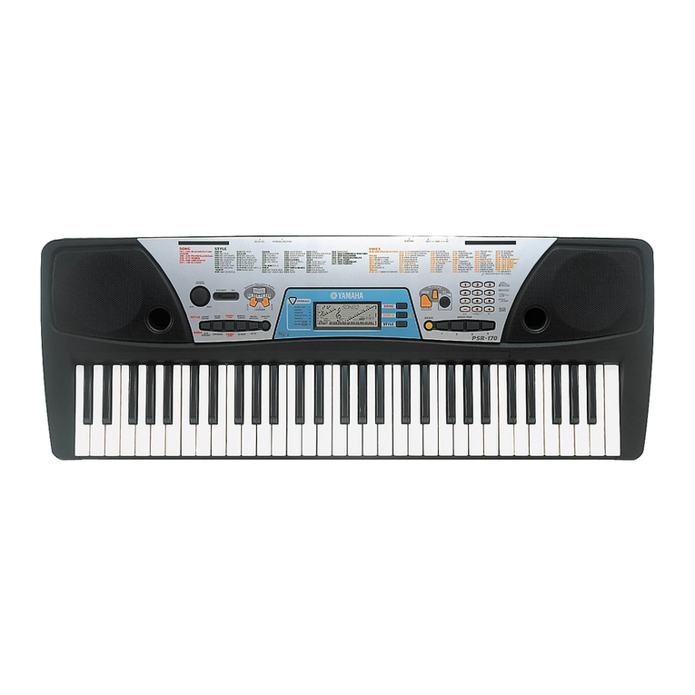 Yamaha PSR-170 User manual Yamaha PSR-170 User manual