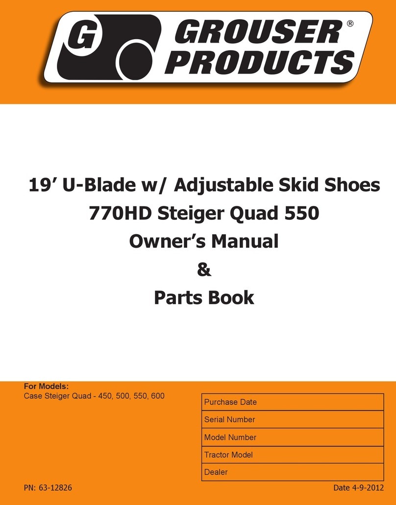 Grouser Products 770HD Steiger Quad 550 Owner's manual and parts book Grouser Products 770HD Steiger Quad 550 Owner's manual and parts book
