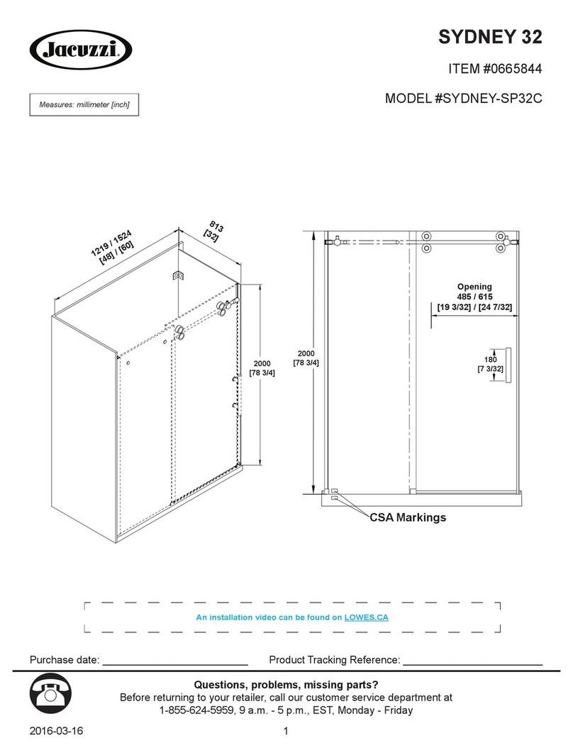 Jacuzzi SYDNEY 32 User manual
