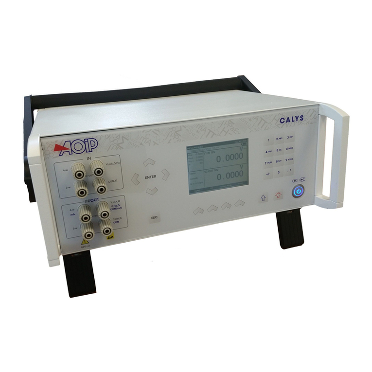 AOIP CALYS 1500 instruction manual