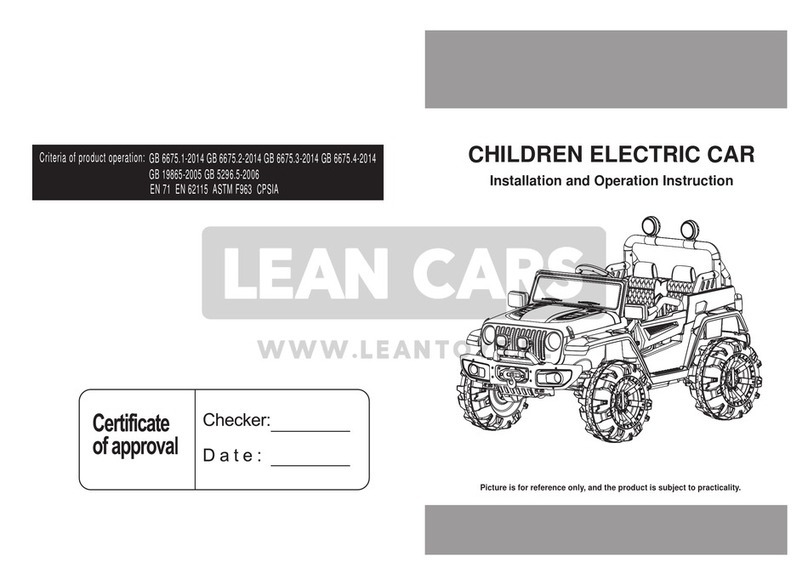 Lean Cars HC-8988 Installation and operation instruction