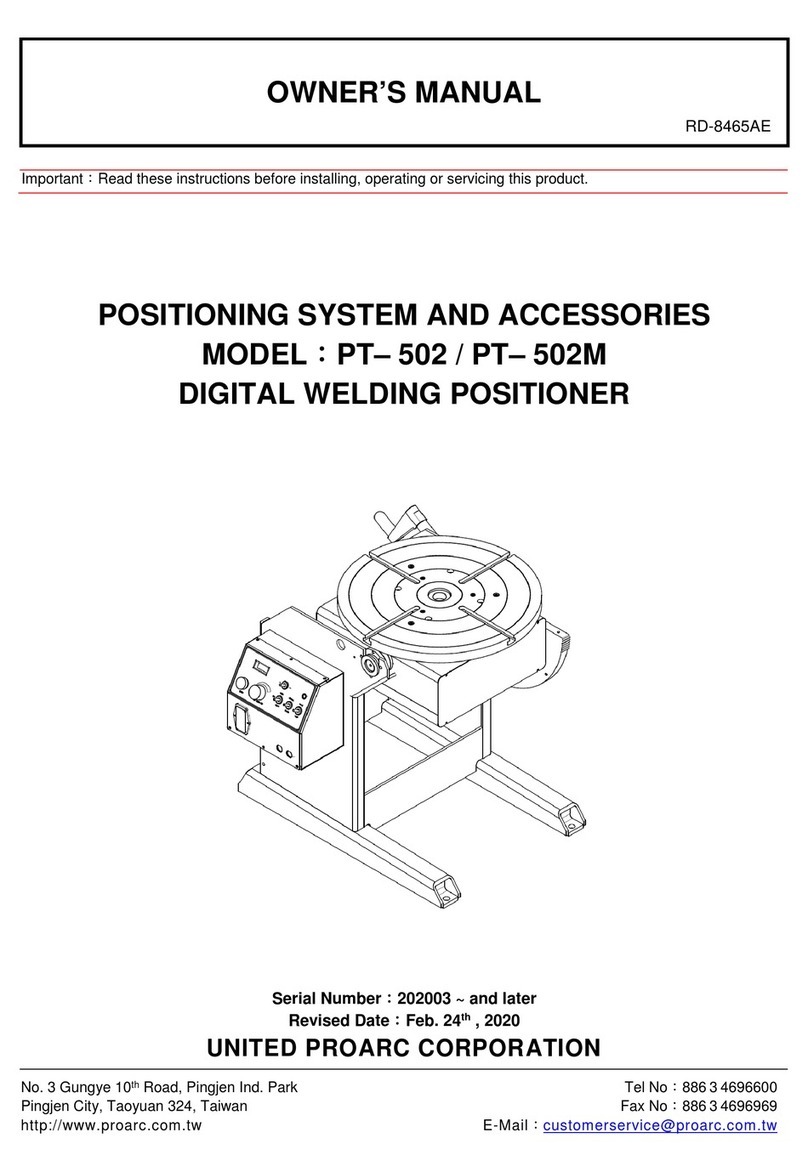 ProArc PT-502 owner's manual