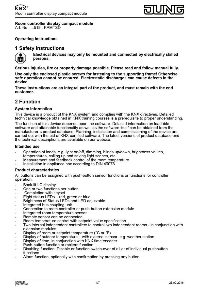 Jung KNX 519 KRMTSD Series User manual