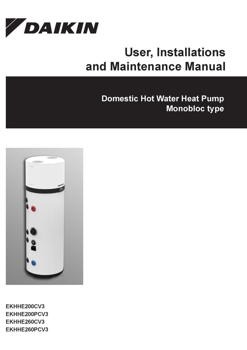Daikin EKHHE200CV3 User, installation, and maintenance manual