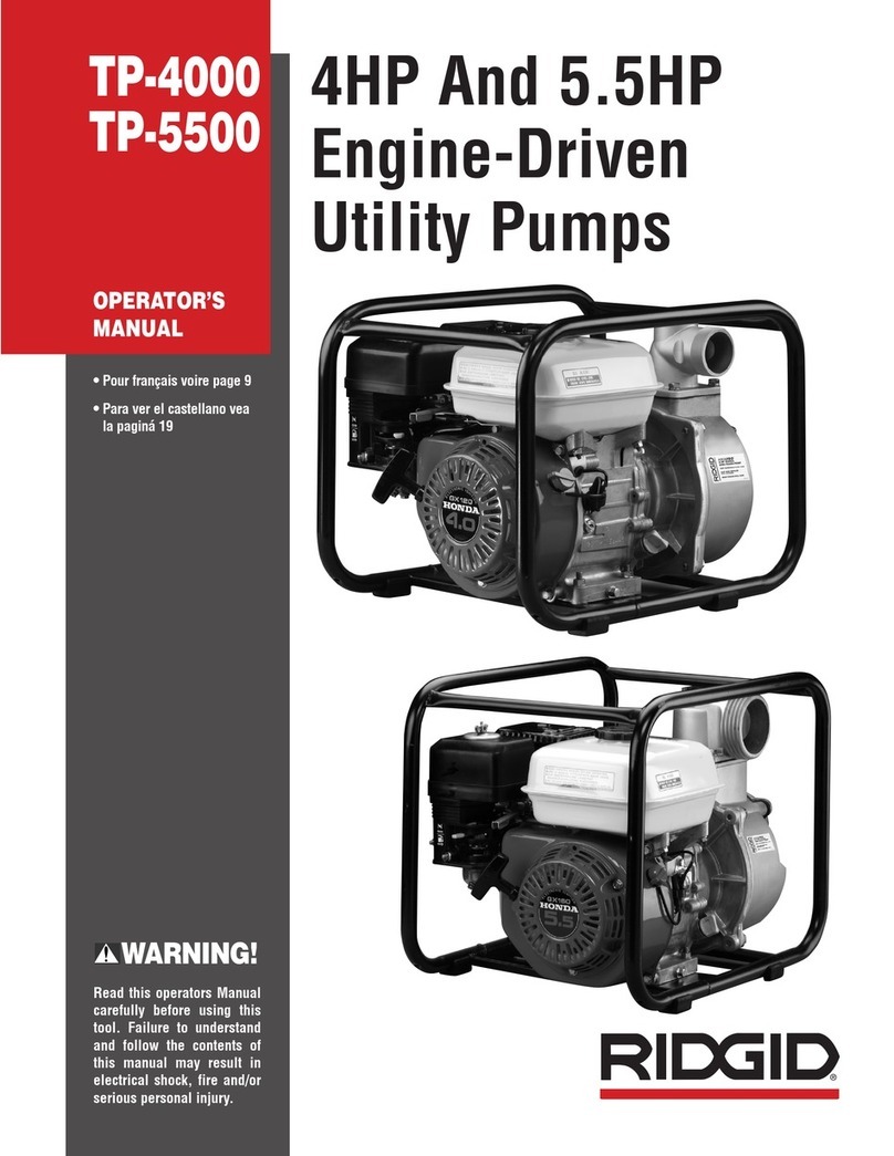 RIDGID TP-4000 Operator's manual