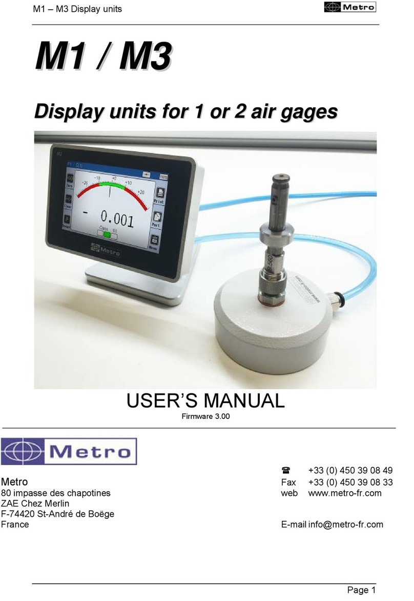 Metro DataVac M1 User manual
