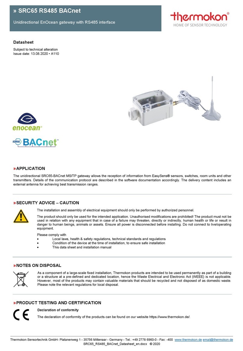 Thermokon SRC65 User manual