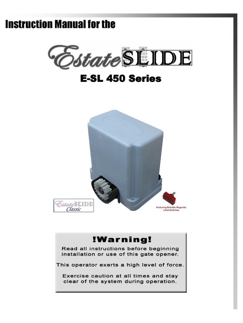 Estate Slide E-SL 450 Series instruction manual Estate Slide E-SL 450 Series instruction manual