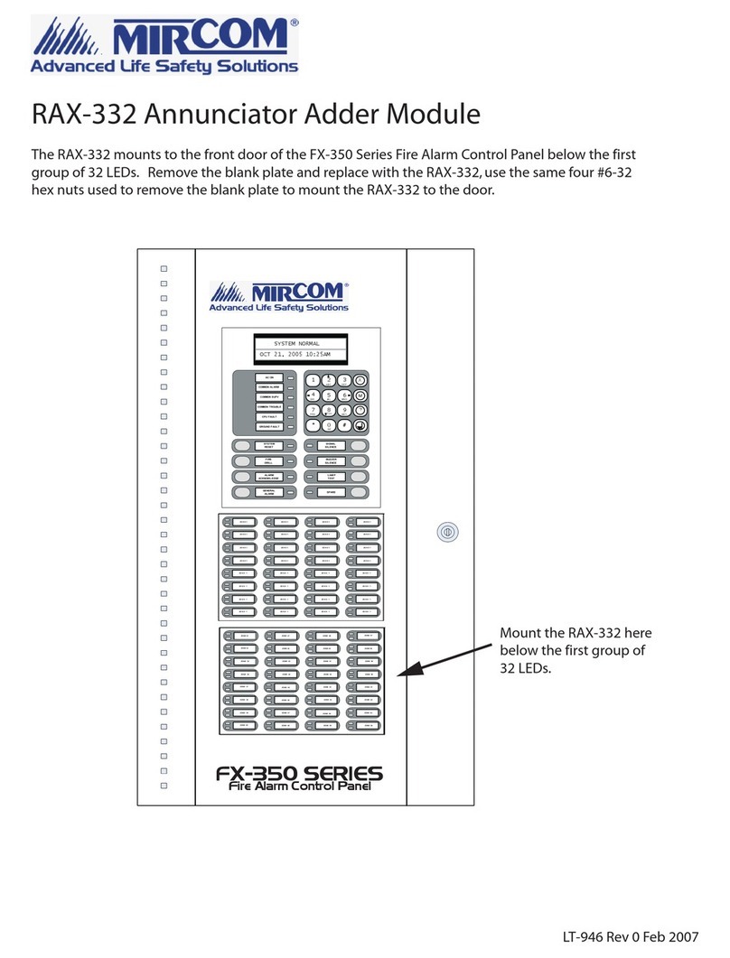 Mircom RAX-332 User manual