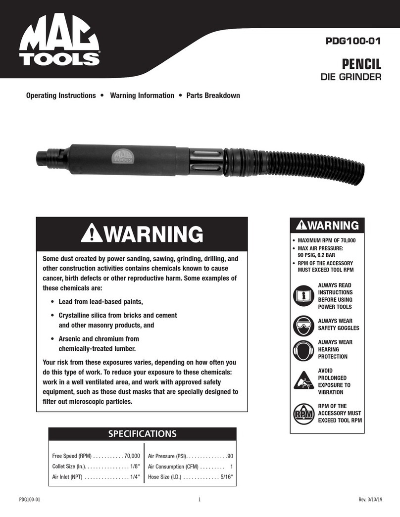 MAC TOOLS PDG100-01 operating instructions