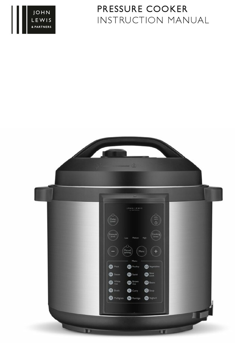John Lewis Pressure Cooker instruction manual John Lewis Pressure Cooker instruction manual
