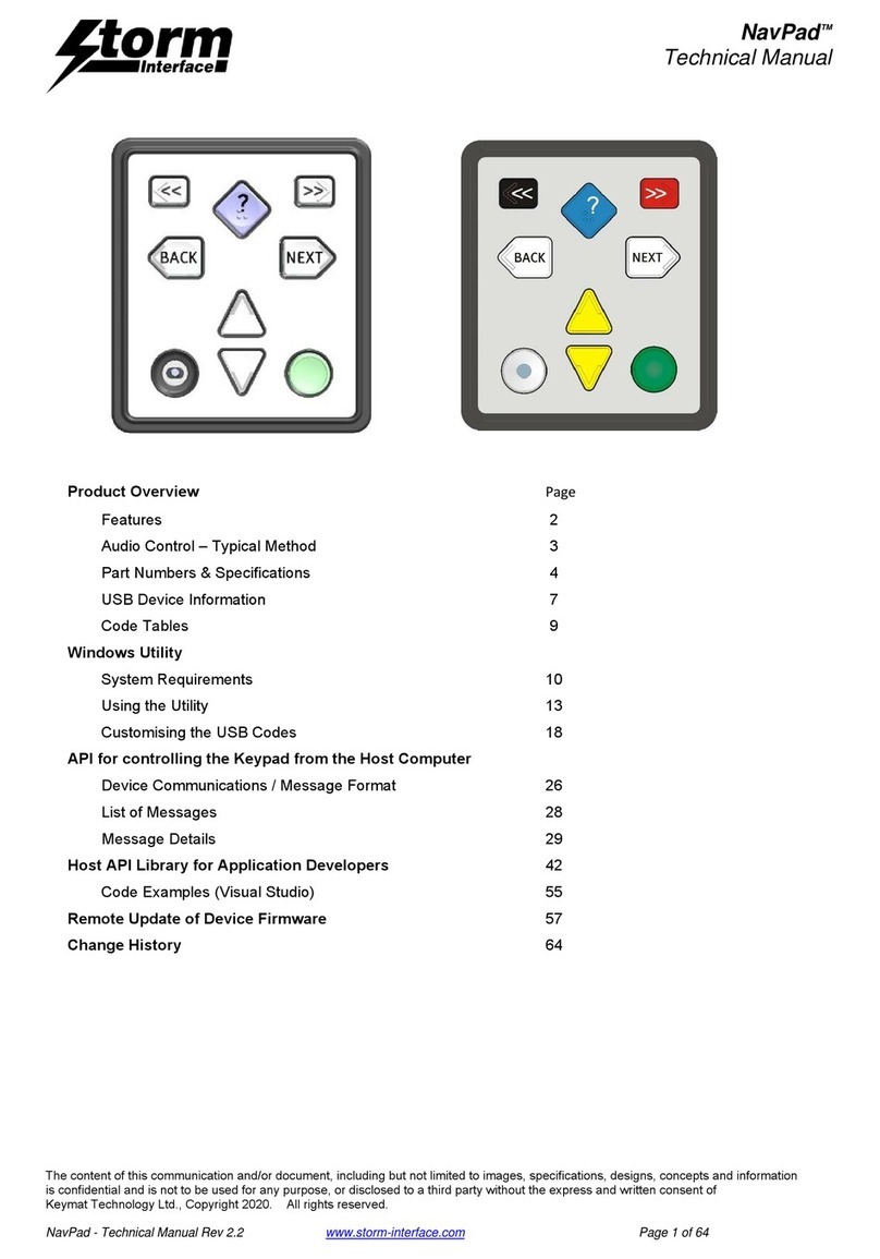 Storm Interface Nav-Pad User manual