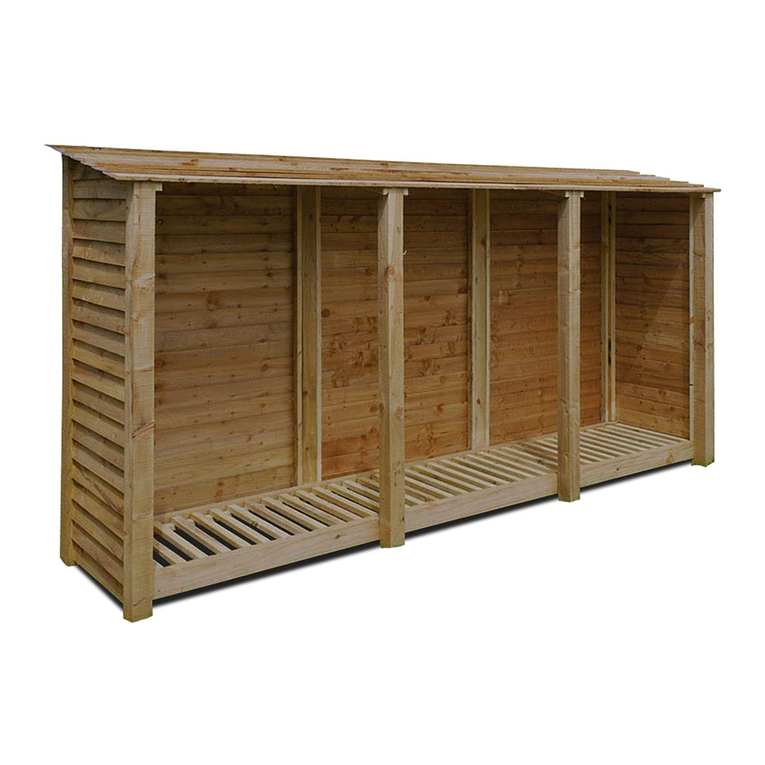 Rutland County Garden Furniture Triple Bay Log Store manual
