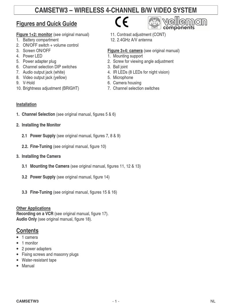 Velleman CAMSETW3 User manual