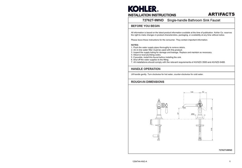 Kohler 72762T-9MND User manual