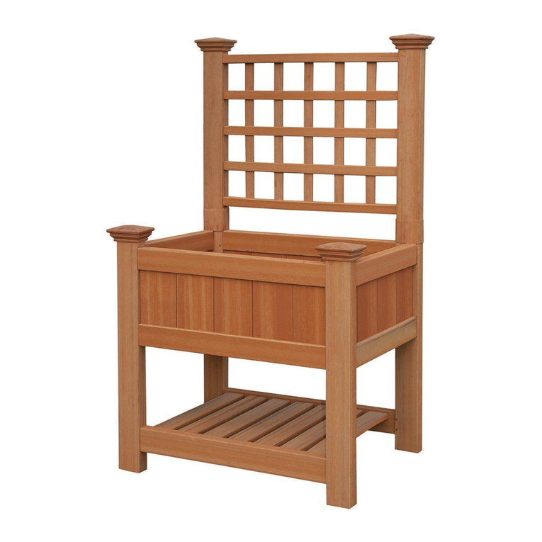 New England Arbors The Raised Planter Trellis Assembly instructions