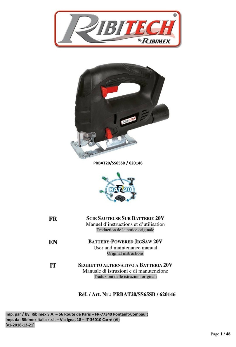 Ribimex RIBITECH PRBAT20/SS65SB Operating instructions