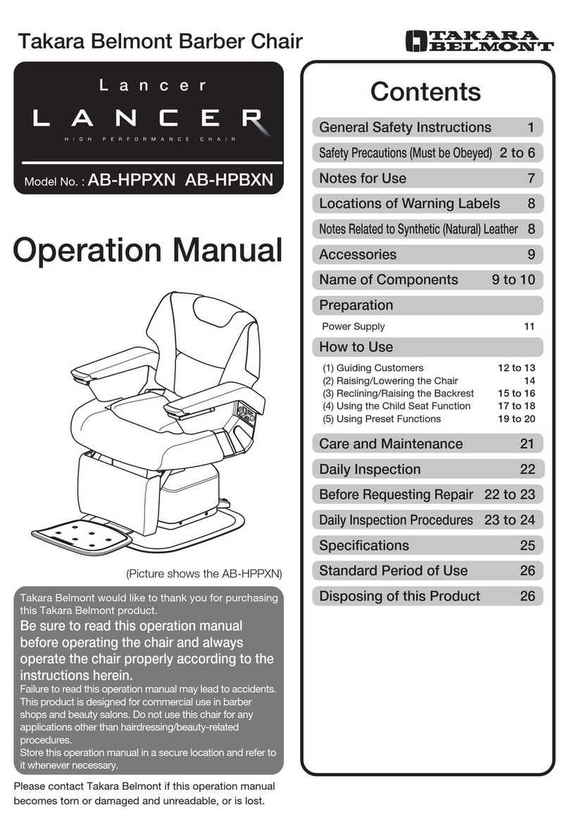 Takara Belmont LANCER Operation manual