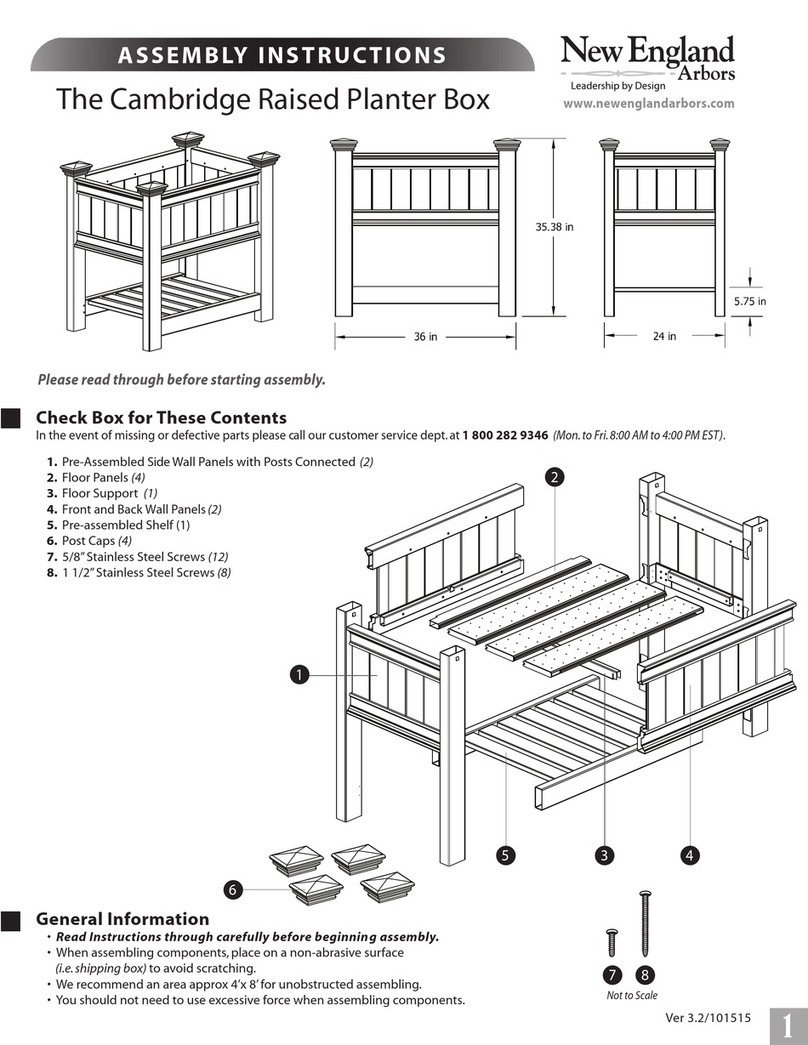 New England Arbors The Cambridge Raised Planter Box Assembly instructions New England Arbors The Cambridge Raised Planter Box Assembly instructions