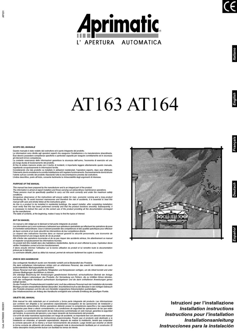 Aprimatic AT163 installation instructions