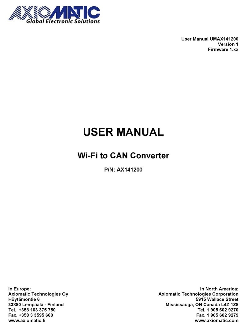 AXIOMATIC UMAX141200 user manual