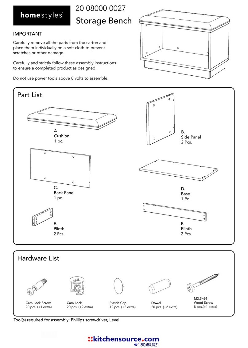 Home Styles 20 08000 0027 Assembly instructions