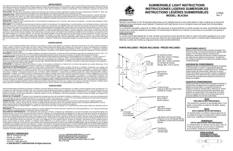 Beckett BLK30A instructions