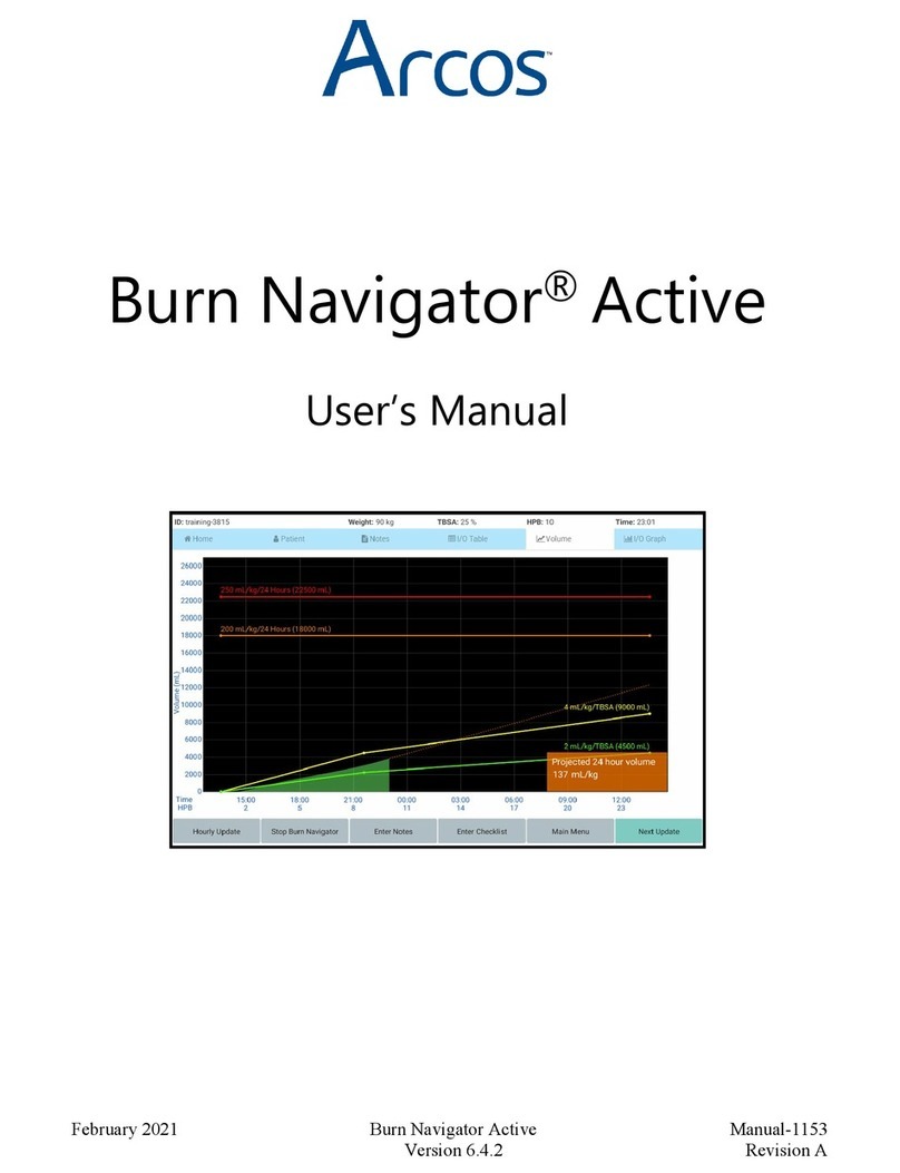 Arcos Burn Navigator Active user manual
