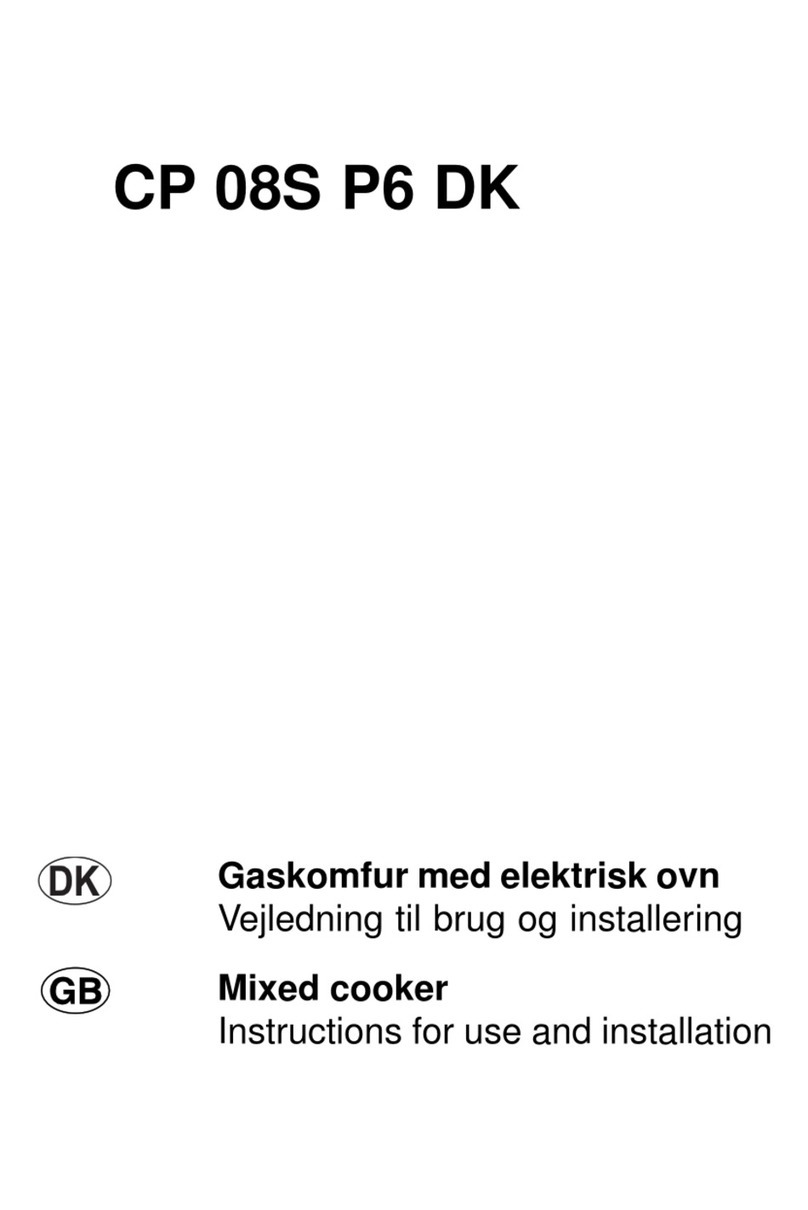 Ariston CP 08S P6 DK Instructions for use and installation Ariston CP 08S P6 DK Instructions for use and installation