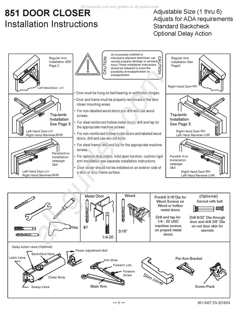 Canaropa 851 installation instructions