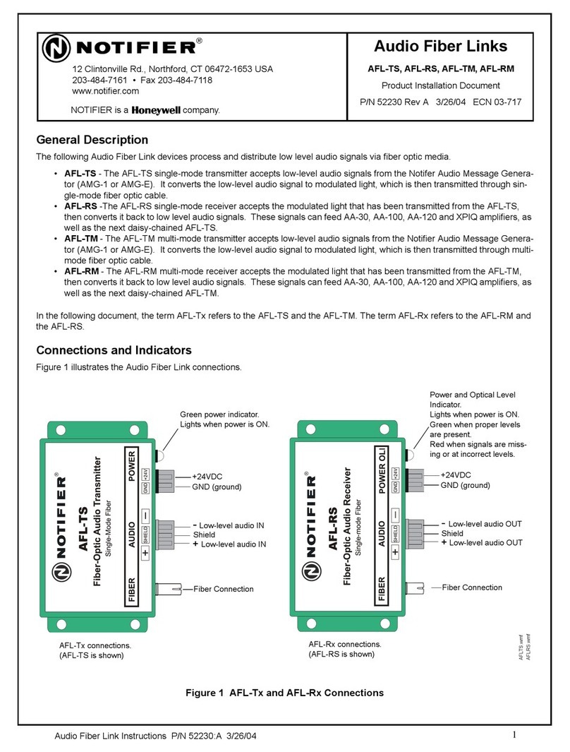 Notifier AFL-TS Technical manual