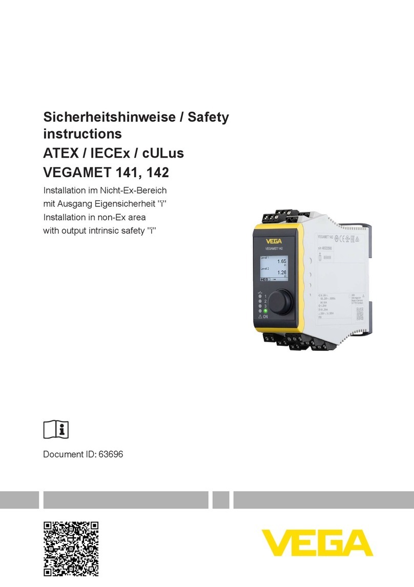 Vega VEGAMET 141 Installation instructions