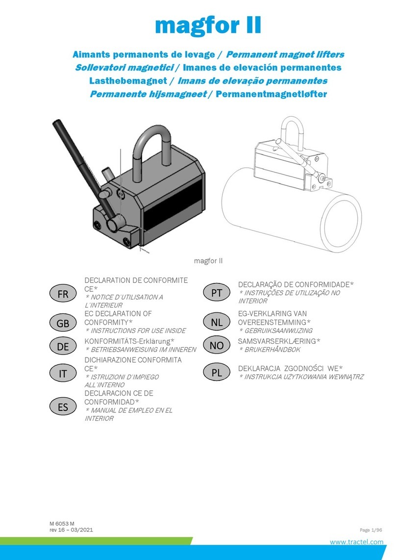 Tractel magfor II100 User manual