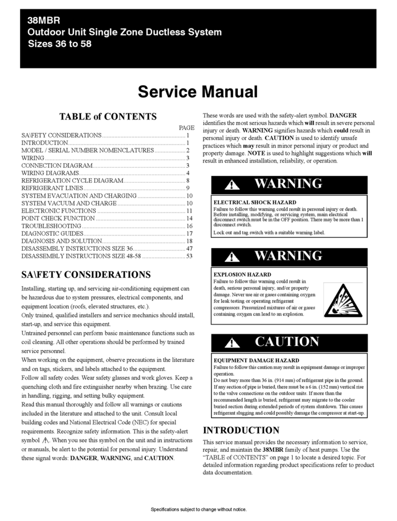 Carrier 38MBR series User manual