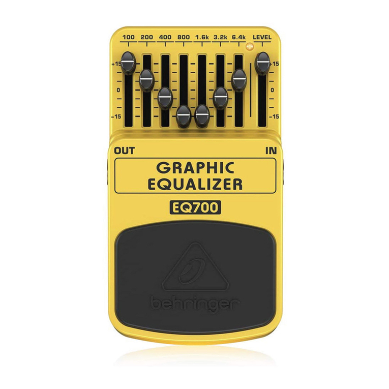 Behringer GRAPHIC EQUALIZER EQ700 User manual