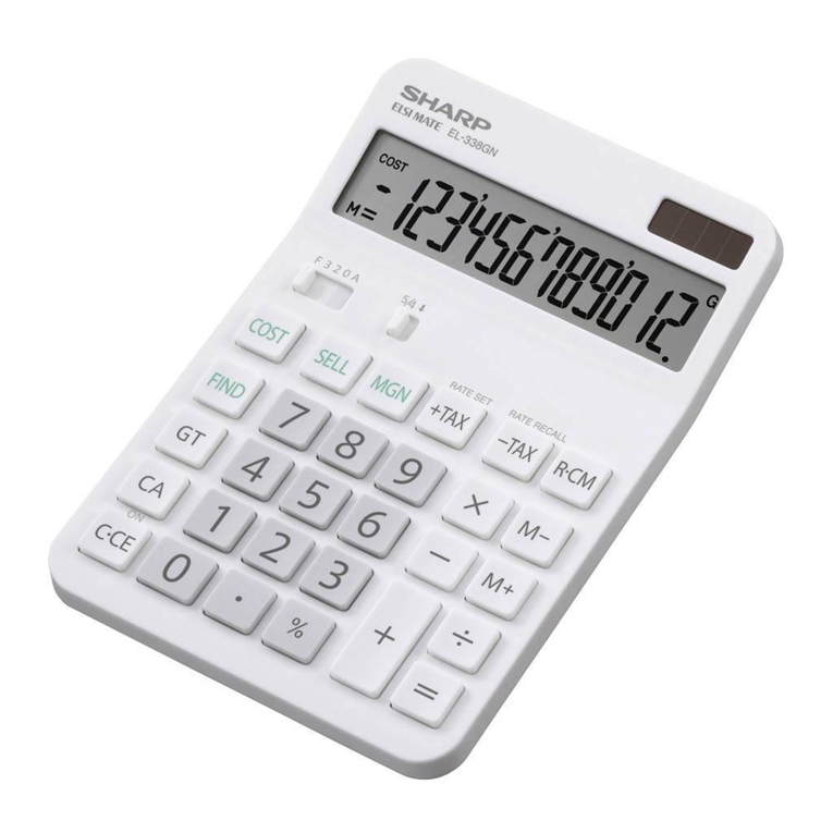 Sharp ELSI MATE EL-338Gn User manual