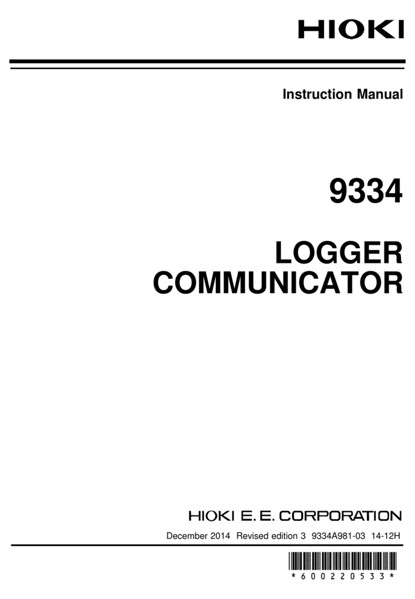 Hioki 9334 User manual