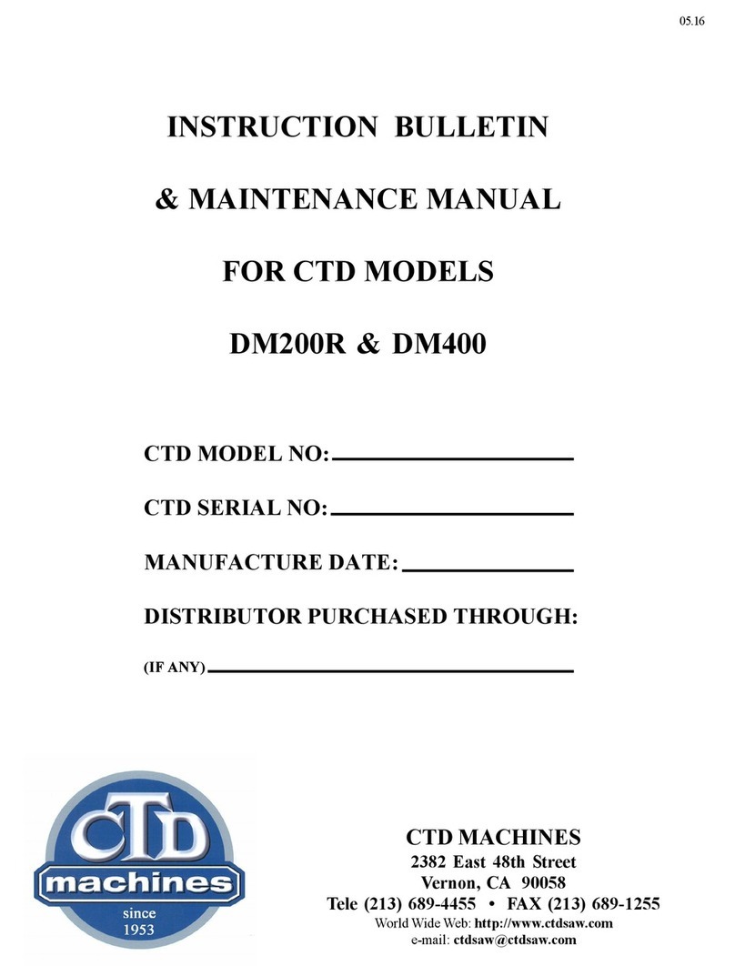 CTD DM200R INSTRUCTION BULLETIN & MAINTENANCE MANUAL