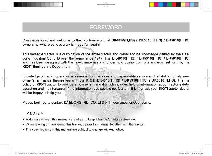 Kioti DK4810 User manual