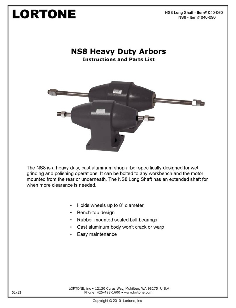 Lortone NS8 Instructions and parts list