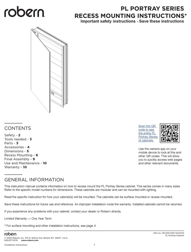 Robern PL PORTRAY Series User manual