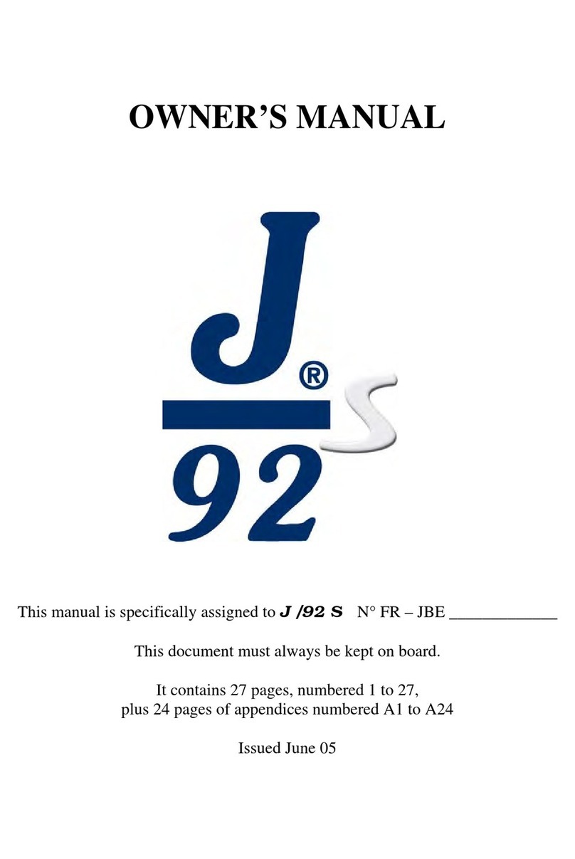 J/Boats J/92 S owner's manual