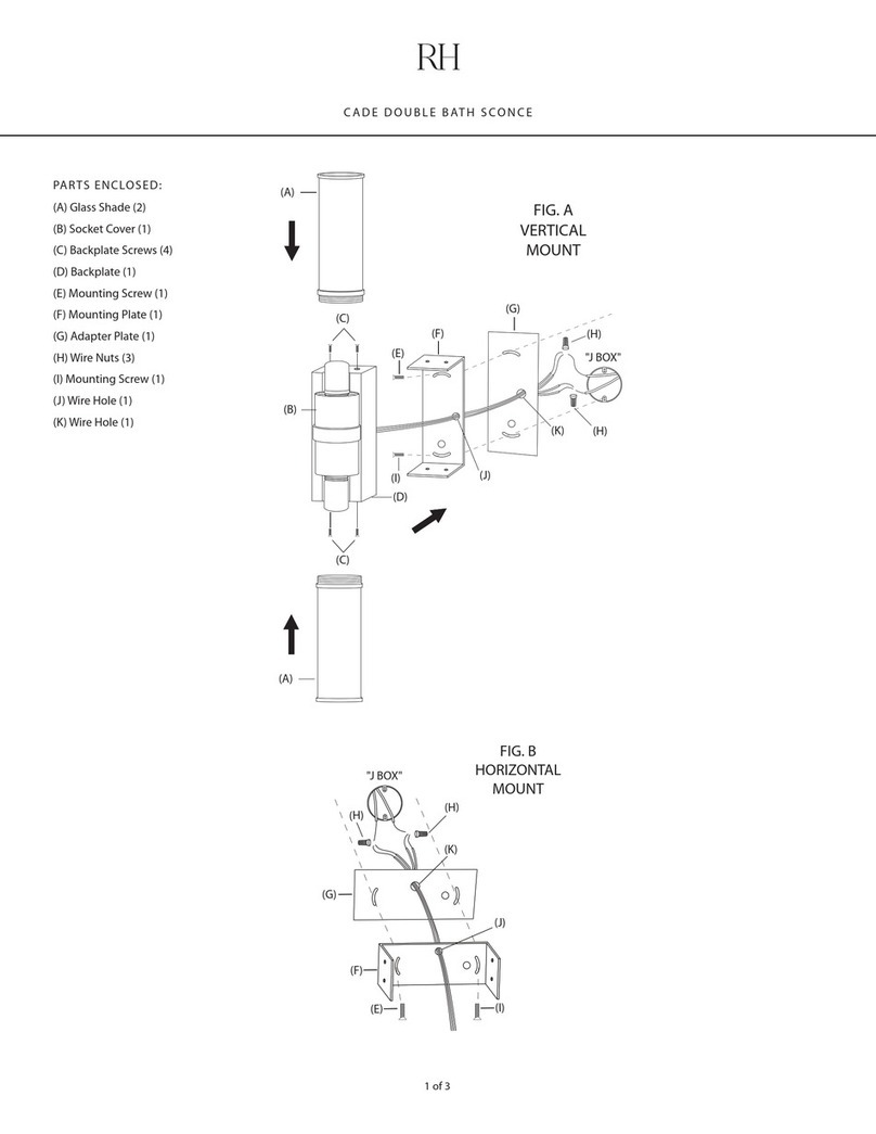RH CADE DOUBLE SCONCE Assembly & installation