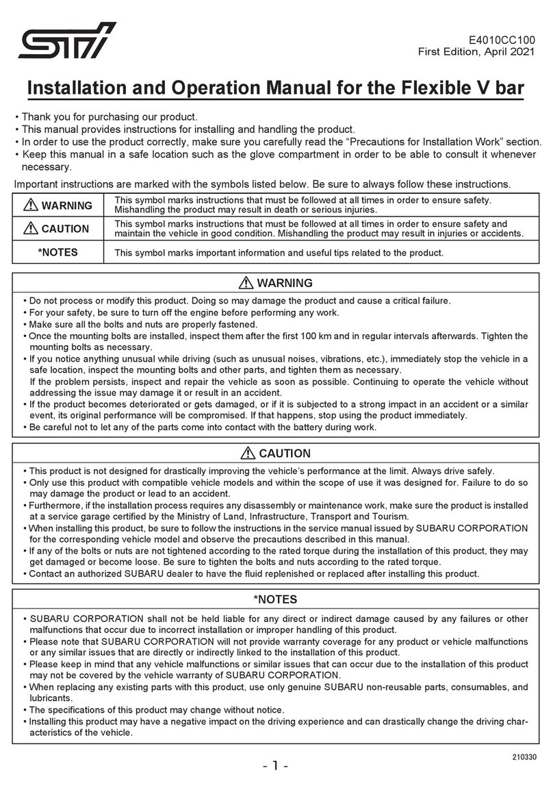 STI Flexible V bar User manual