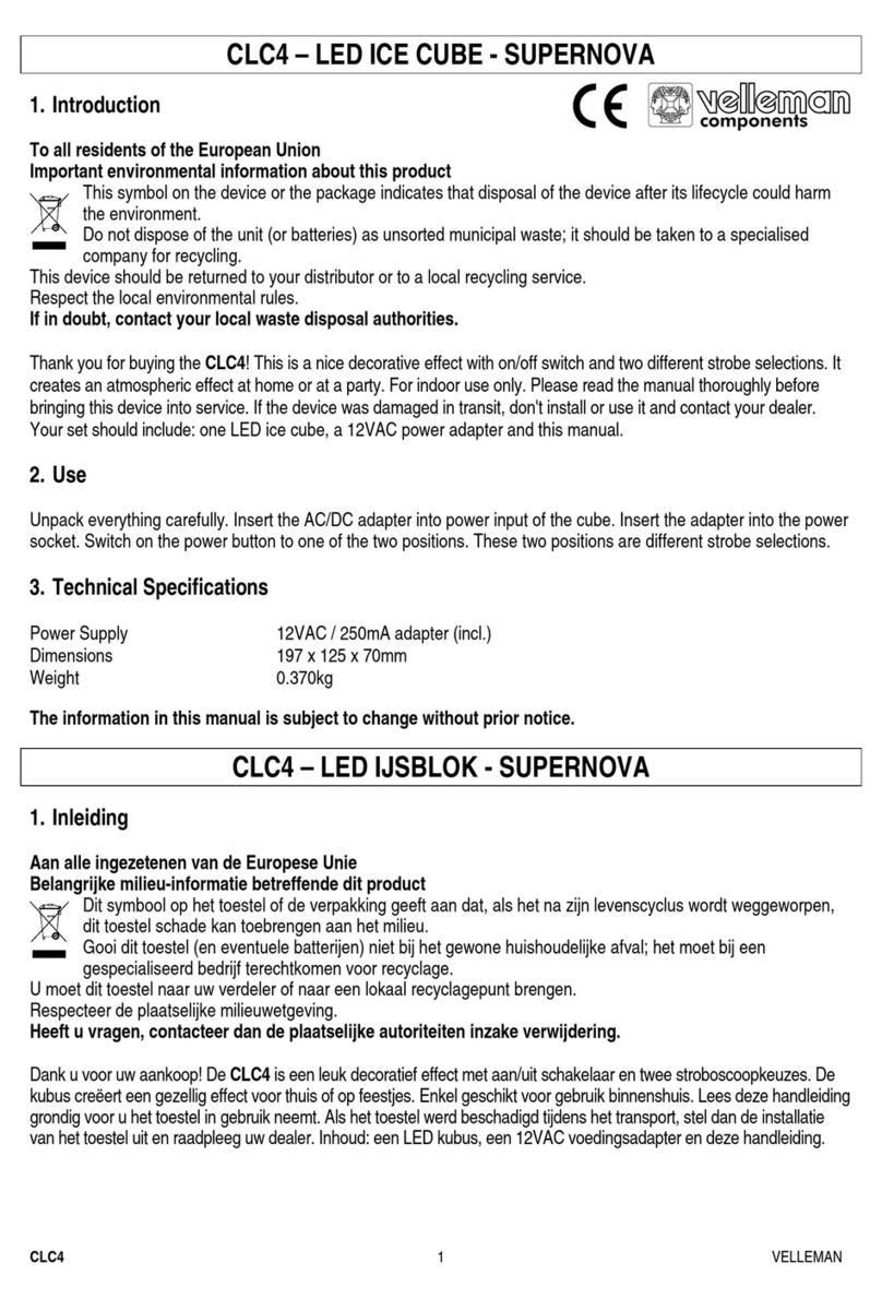 Velleman CLC4 User manual Velleman CLC4 User manual