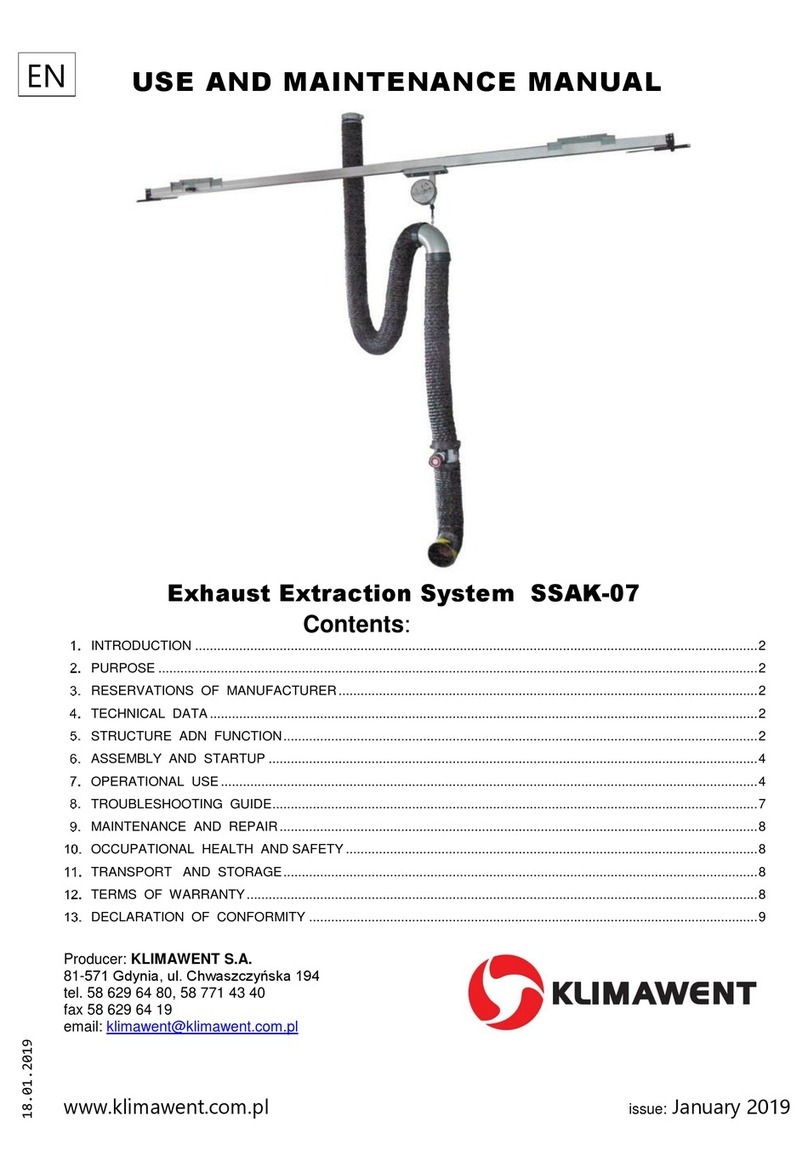 Klimawent SSAK-07 Use and maintenance manual