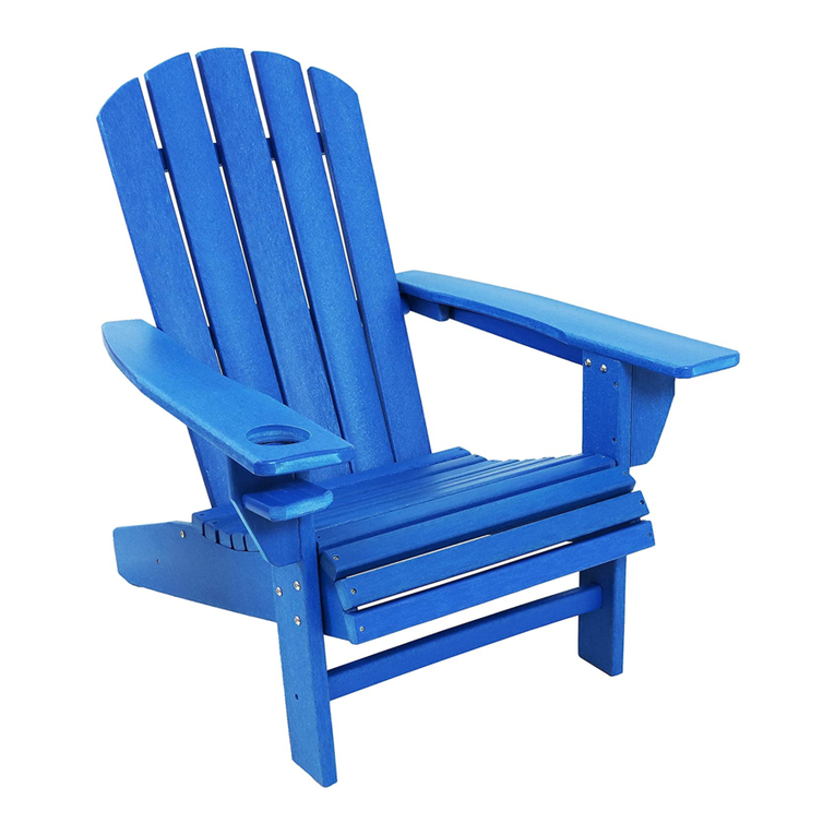 Sunnydaze Decor ALL-WEATHER ADIRONDACK CHAIR WITH CUP HOLDER Assembly and care instructions