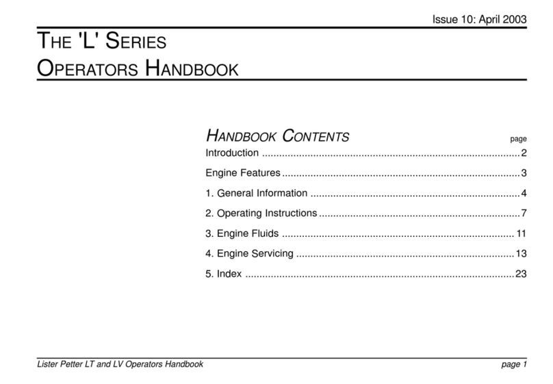 Lister Petter L Series Service manual