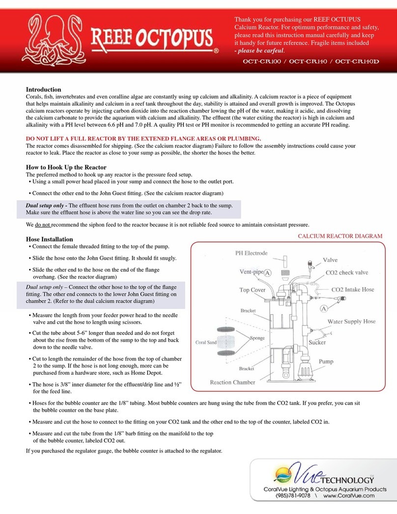 CoralVue REEF OCTUPUS OCT-CR100 instruction manual