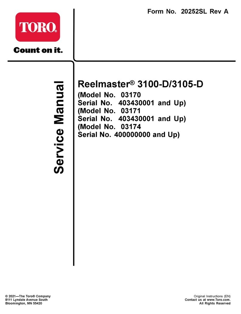 Toro 03200 Reelmaster 3100-D User manual